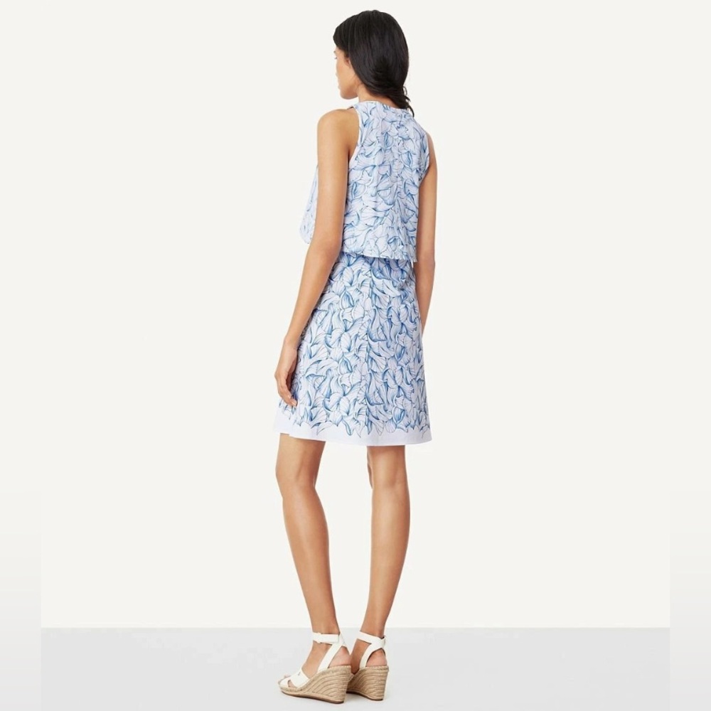 Tory Burch Size Medium Kaley White Ellora Pima Cotton Popover Faux Layered Dress - Picture 2 of 6